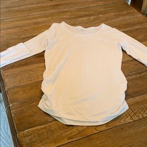 Size XL Athleta white ruched side top